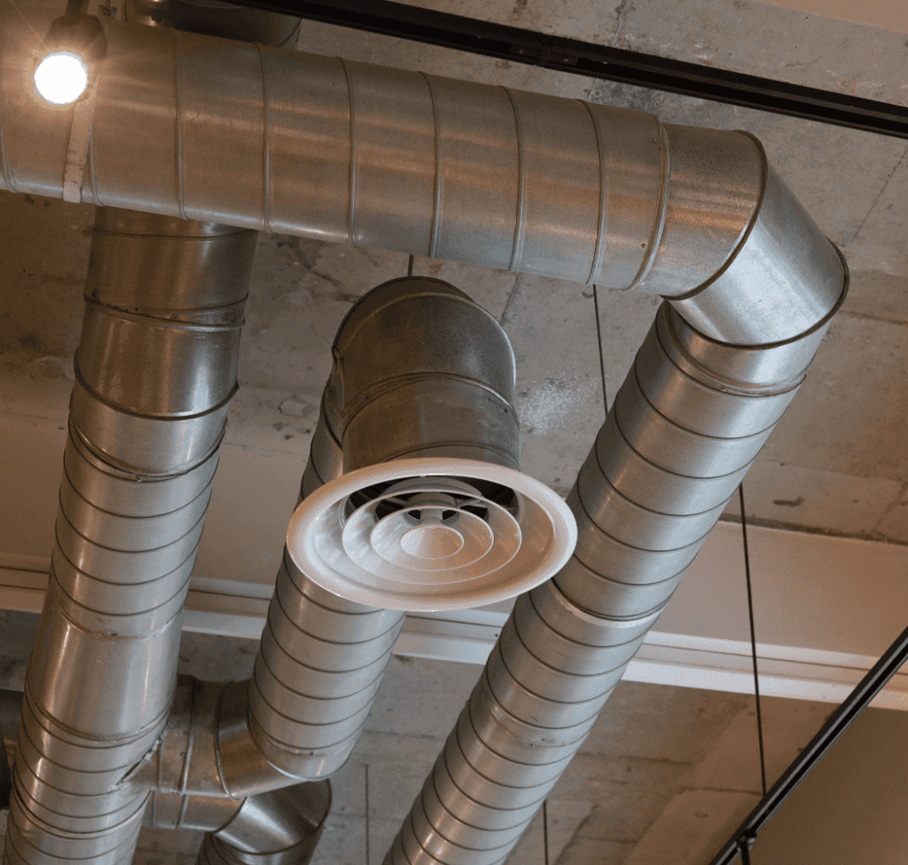 Installation de ventilation industrielle