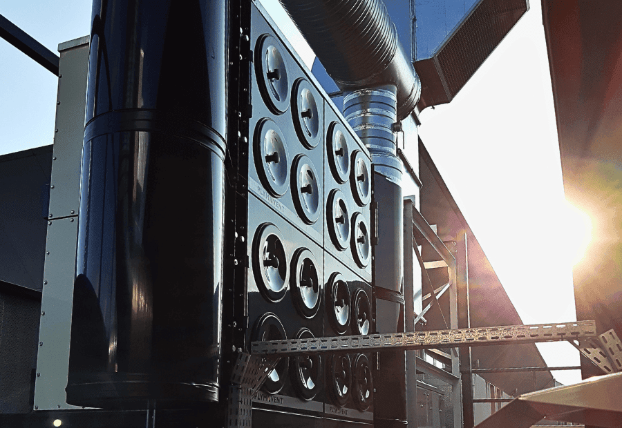 Dépoussiéreur noir installé