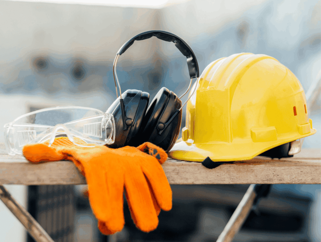 EPI : gants, casques et lunettes de protection