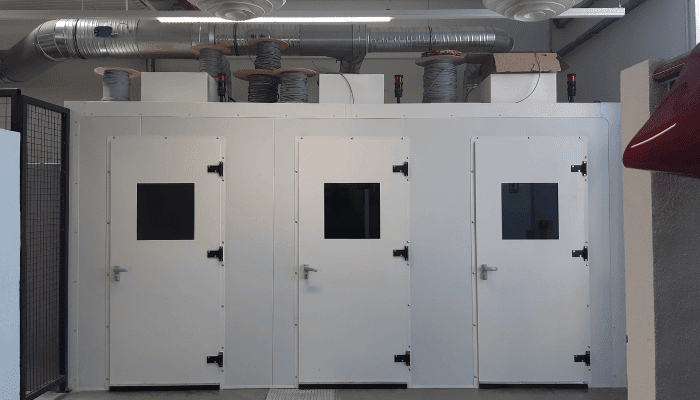 3 cabines de meulage